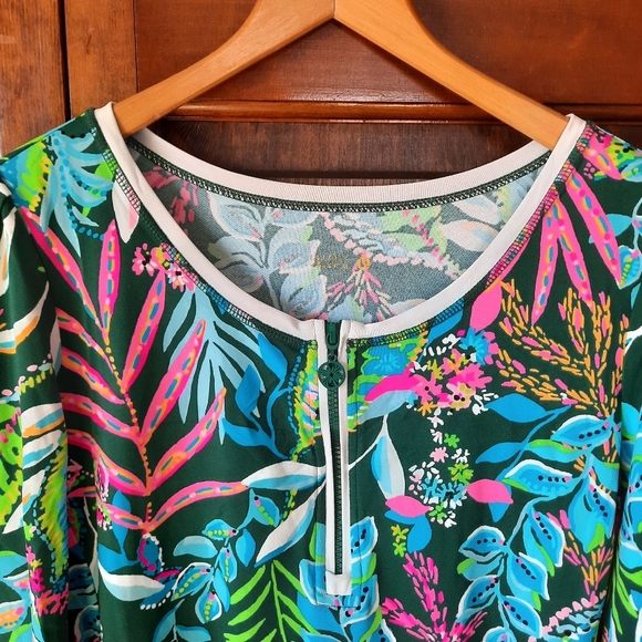 Lilly Pulitzer Jolena Dress UPF 50+ Multi Sunshine Jungle With Shorts Size Large - Picture 5 of 16